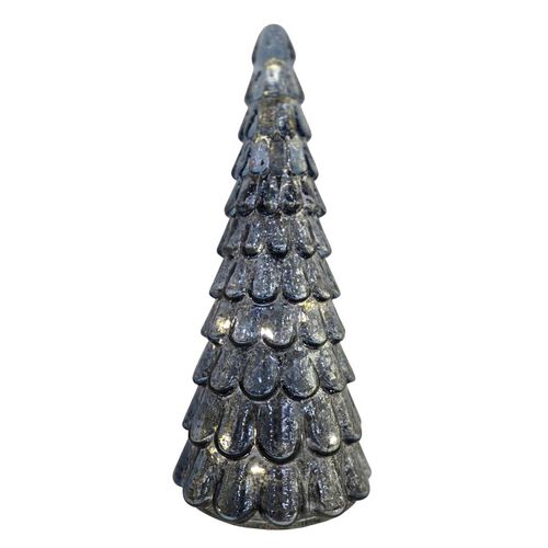 Stellar Haus 24cm Blue Frost Drop Tree